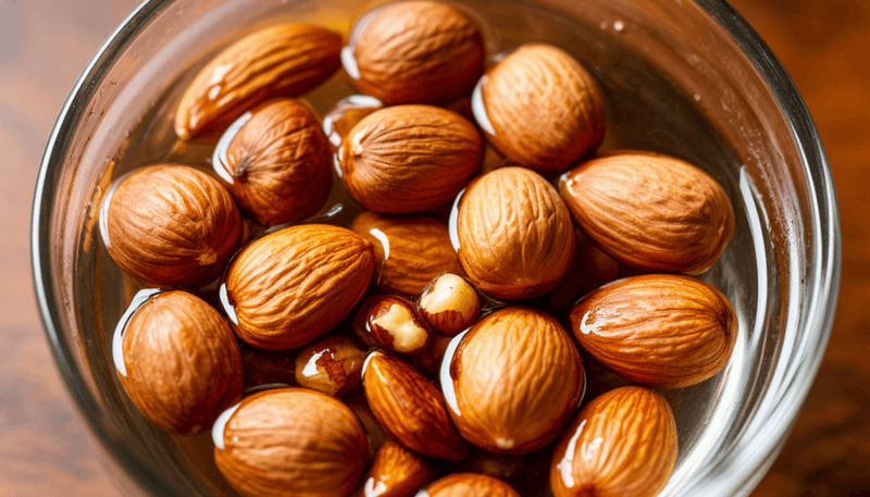 Замочите орехи на 6–12 часов в холодной воде